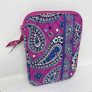 Vera Bradley Paisley Pink purple Quilted Zip Planner Pouch fits Hobonichi Weeks